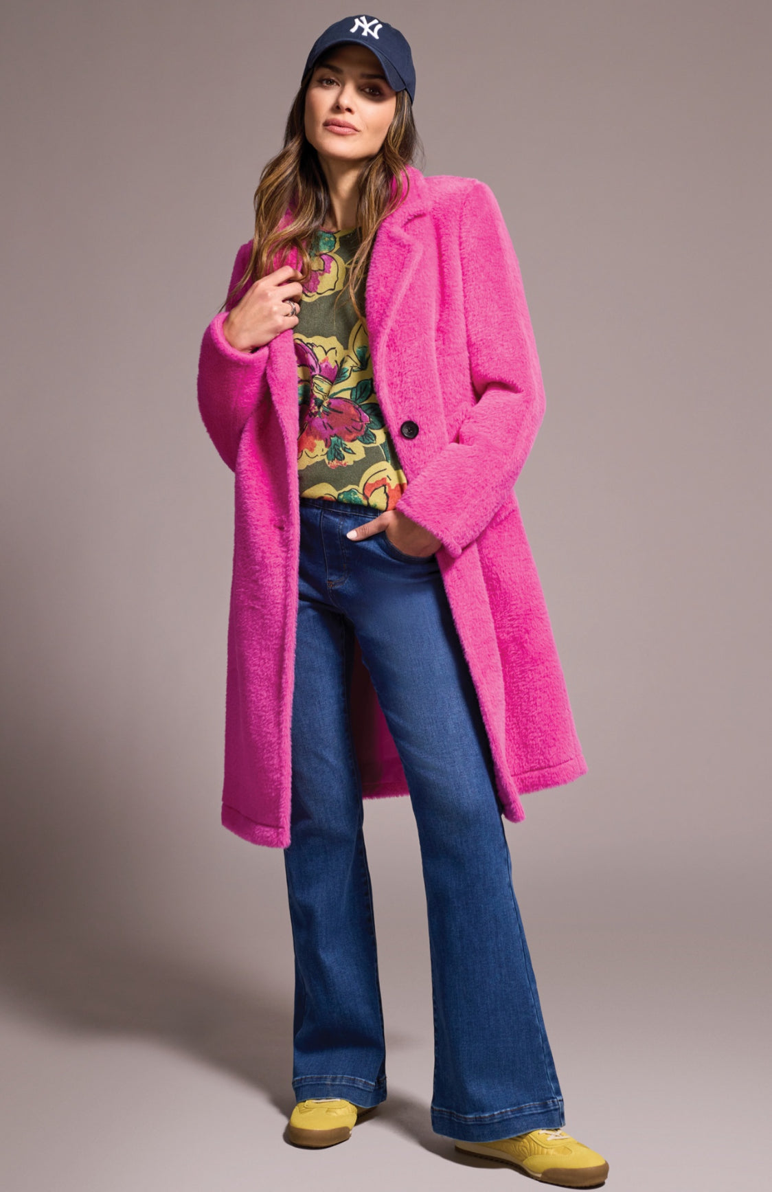 Tribal Long Sleeve Button Front Coat W/Lining