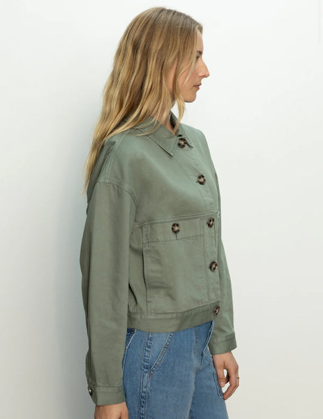 Sanctuary Coastal Denim Shacket, Dark Spruce