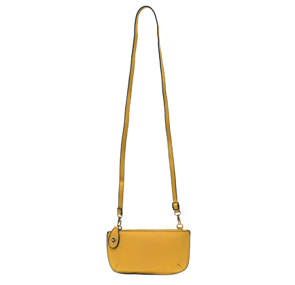 Joy Susan Mini Crossbody Wristlet Clutch, Mustard