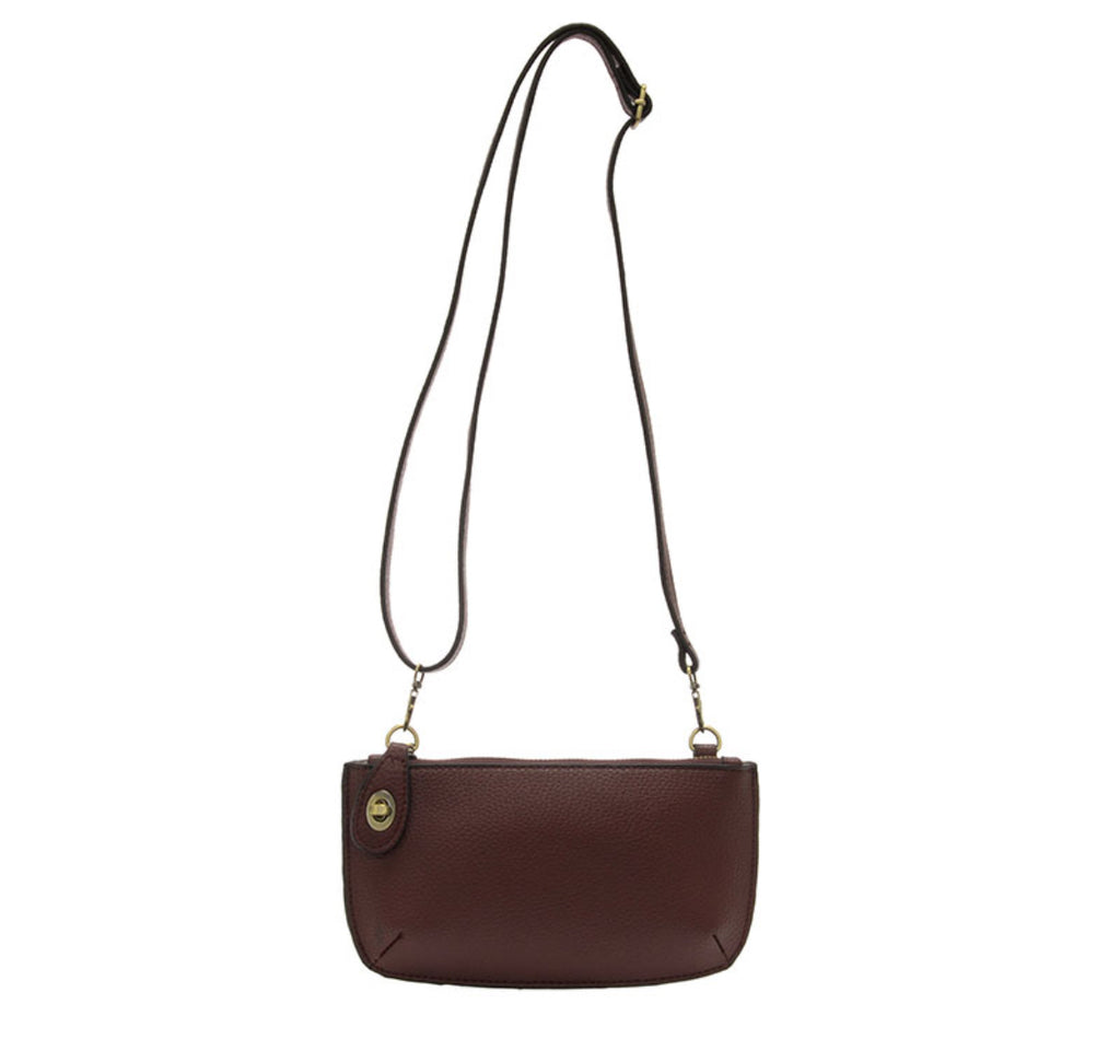 Joy Susan Mini Crossbody Wristlet Clutch, Deep Crimson