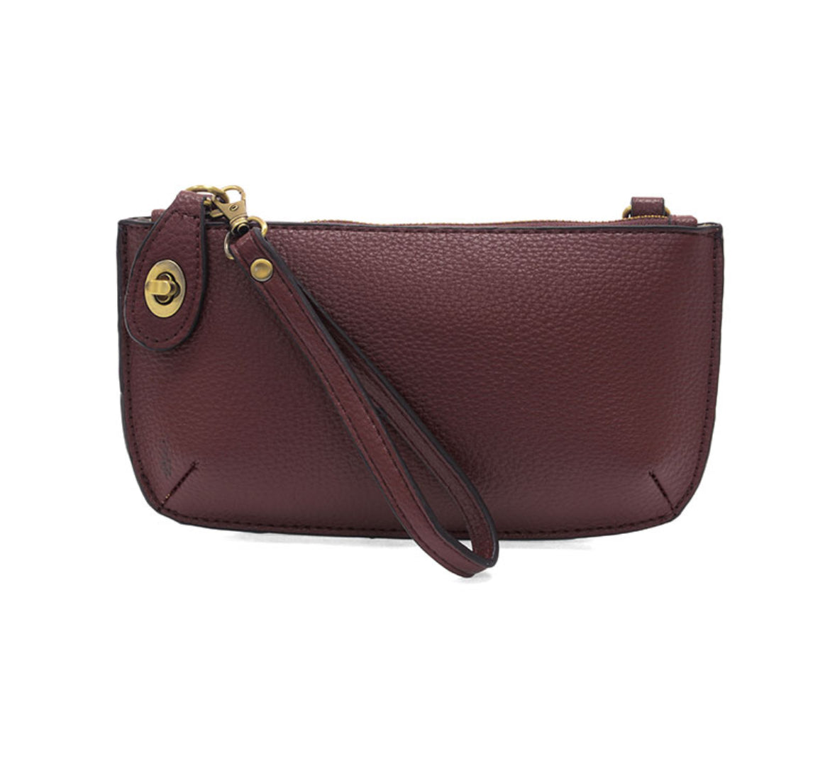 Joy Susan Mini Crossbody Wristlet Clutch, Deep Crimson