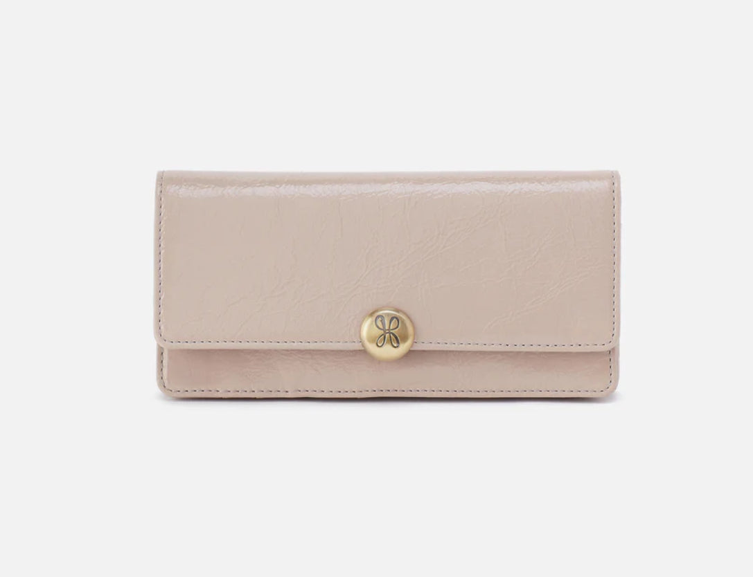 Hutton Large Wallet, Stone Gloss