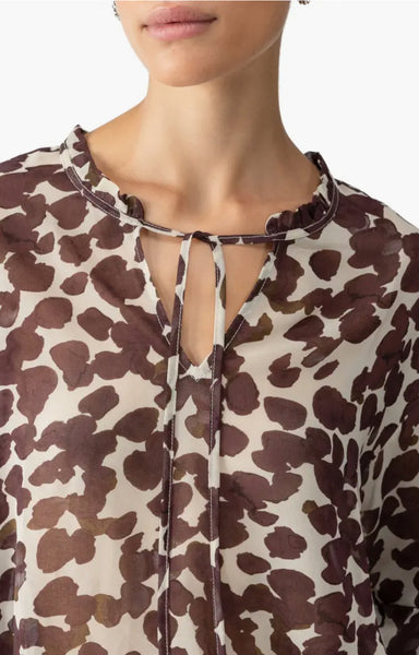 Sanctuary Watermark Blouse Chocolate Spots