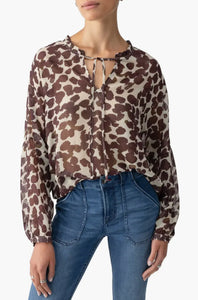 Sanctuary Watermark Blouse Chocolate Spots