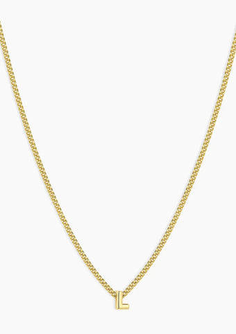 Gorjana Wilder Mini Alphabet Necklace L