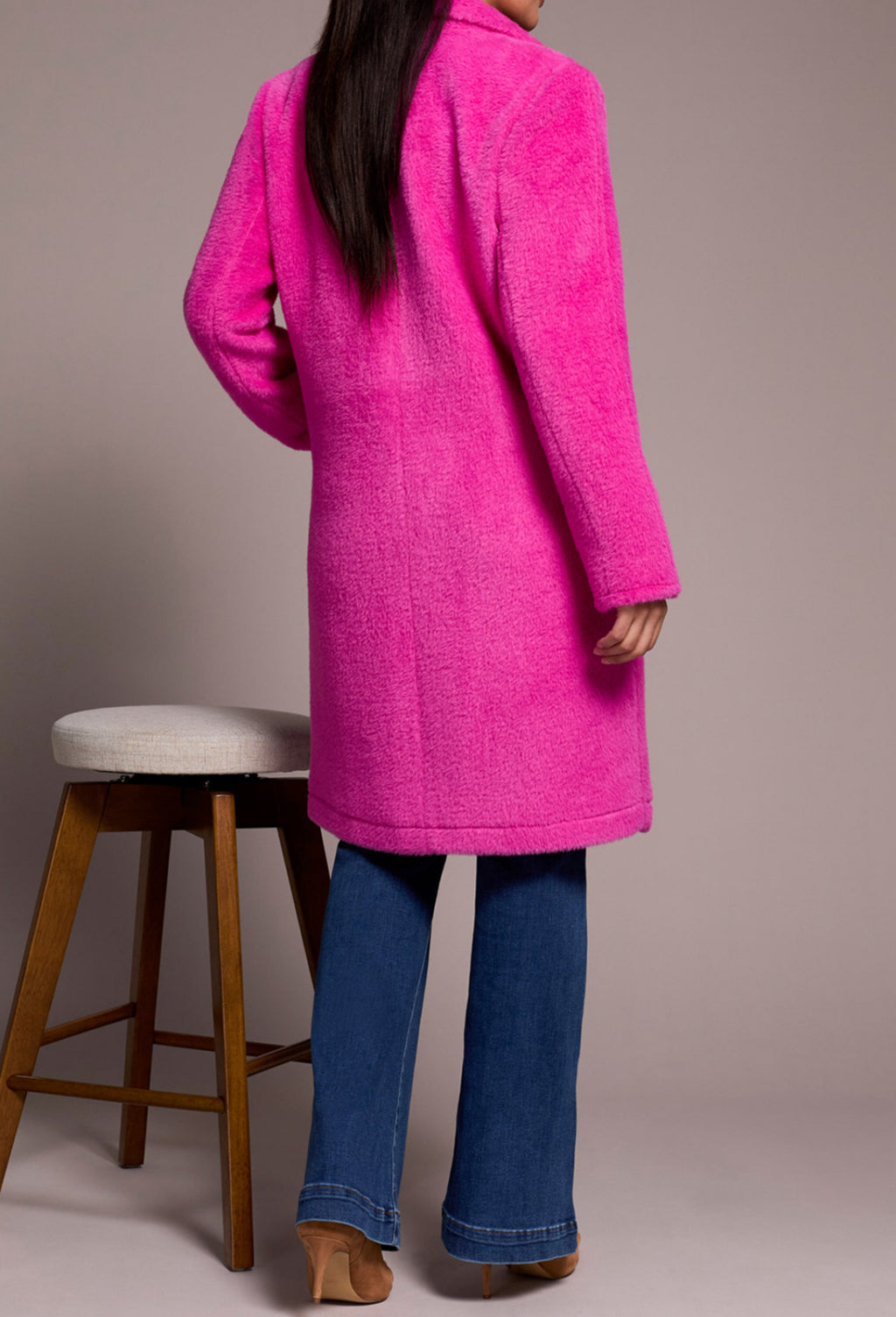 Tribal Long Sleeve Button Front Coat W/Lining