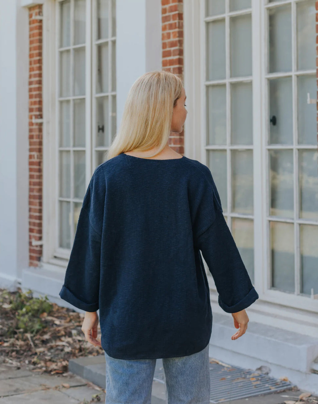 Avalin V Neck Slub Sweater