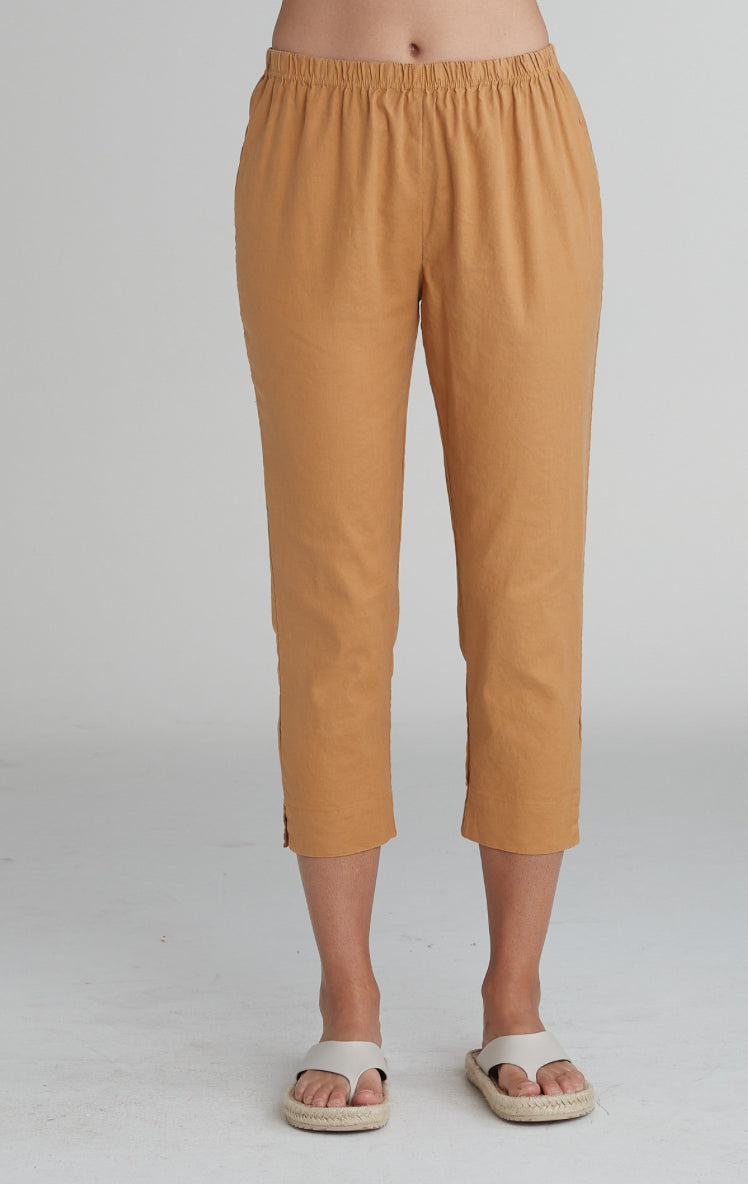 Cut Loose Taper Crop Pant Linen Tencel, Manuka