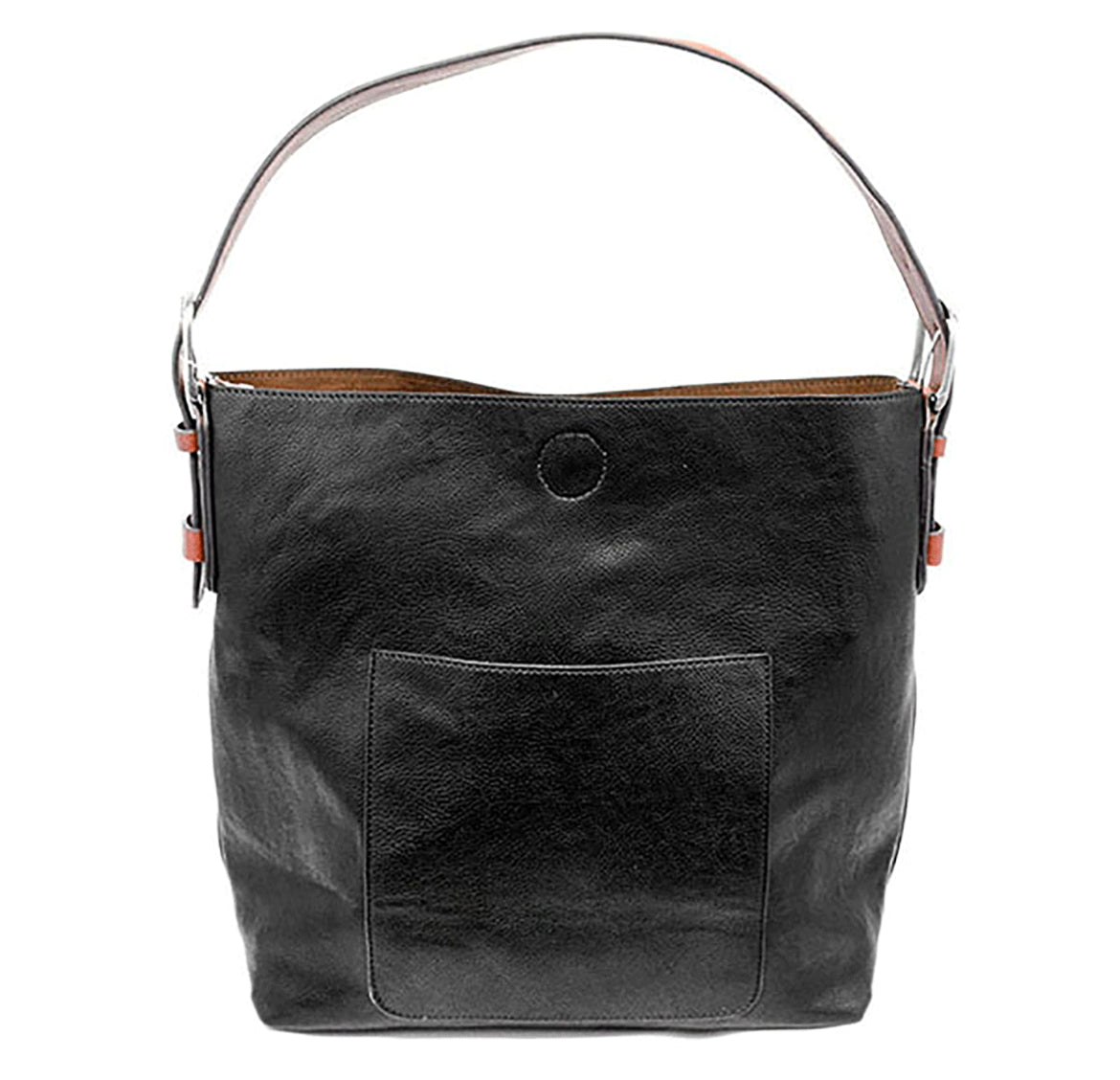 Joy Susan Classic Handbag, Black W/Cedar Handle
