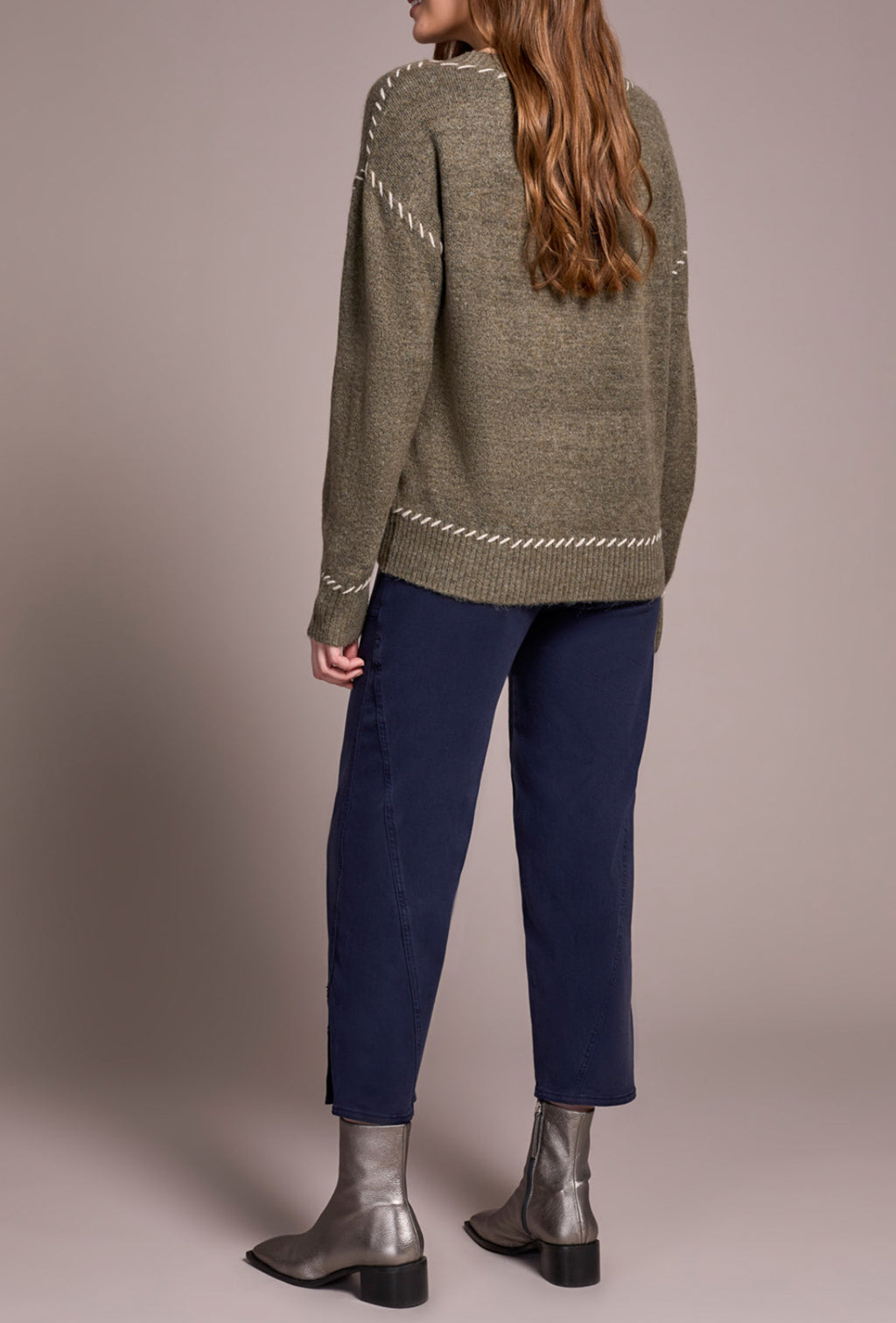 Tribal Long Sleeve Crew Neck Sweater