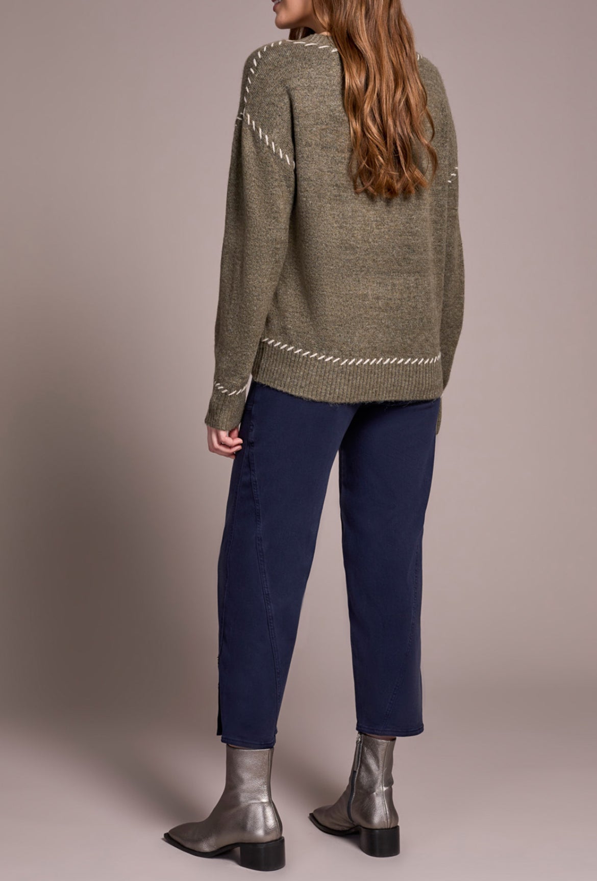 Tribal Long Sleeve Crew Neck Sweater