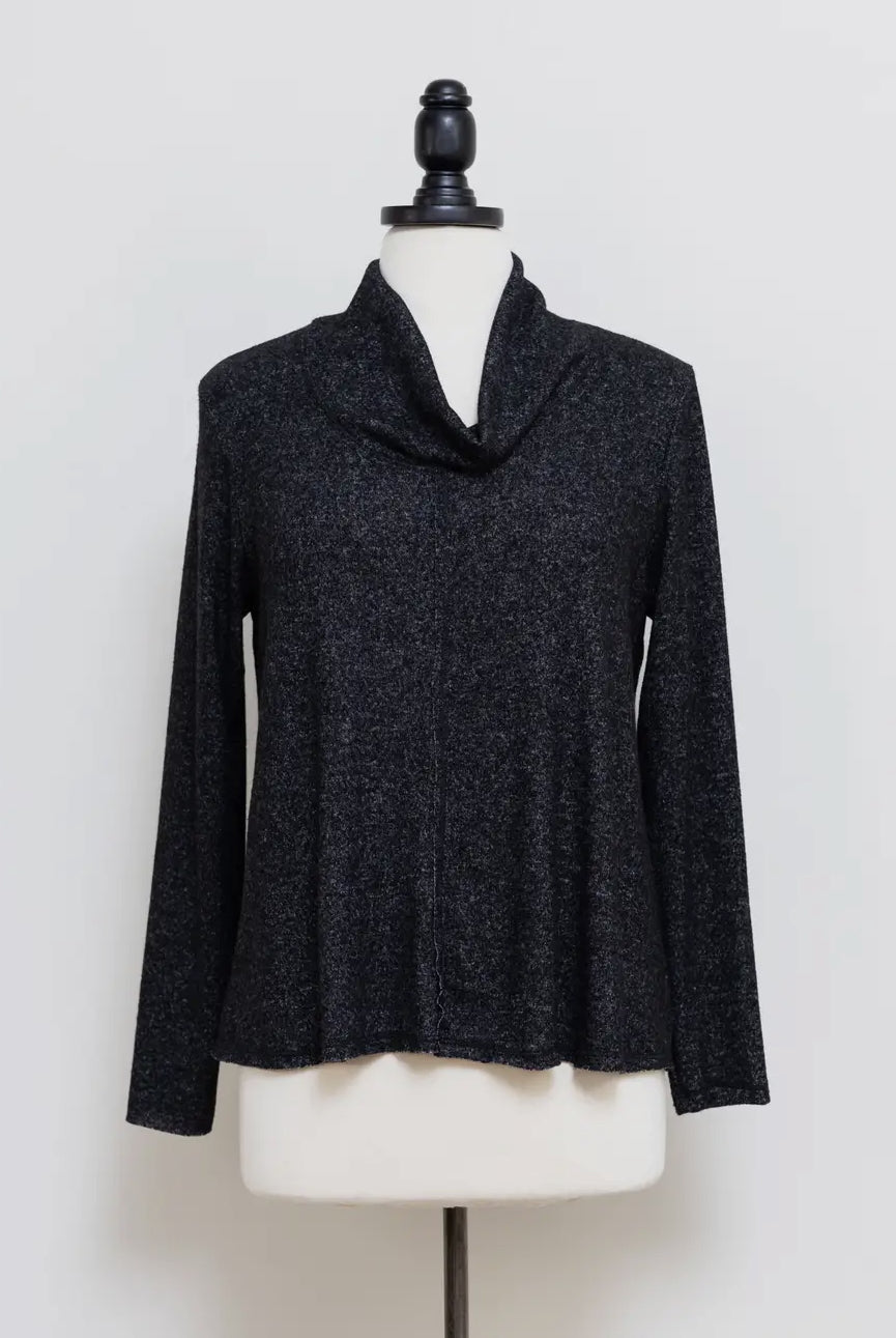 Soulitude Cowl Sweater, Black