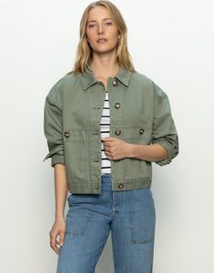 Sanctuary Coastal Denim Shacket, Dark Spruce