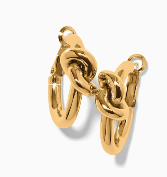 Brighton Interlok Single Knot Hoop Earrings, Gold