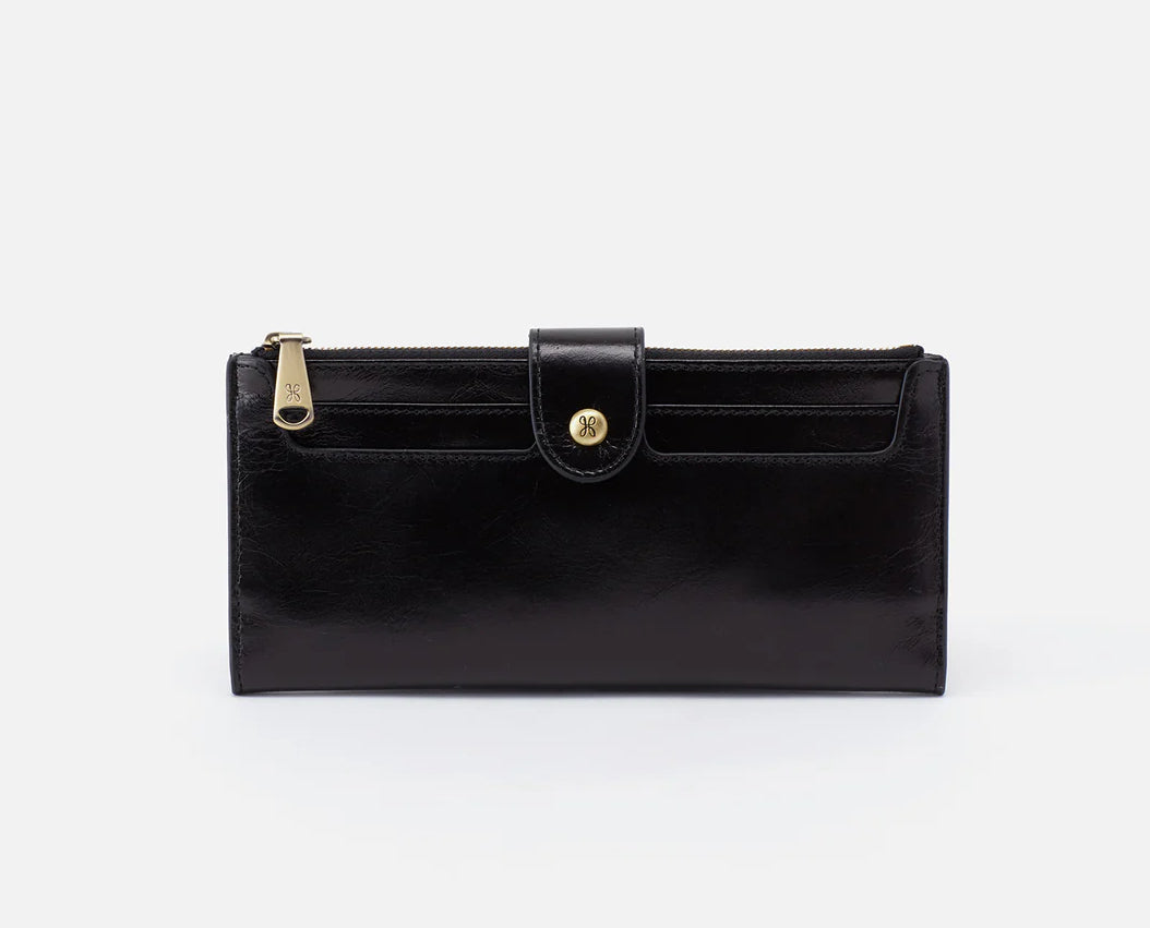 Hobo Dunn Continental Wallet, Black
