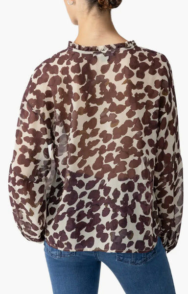 Sanctuary Watermark Blouse Chocolate Spots