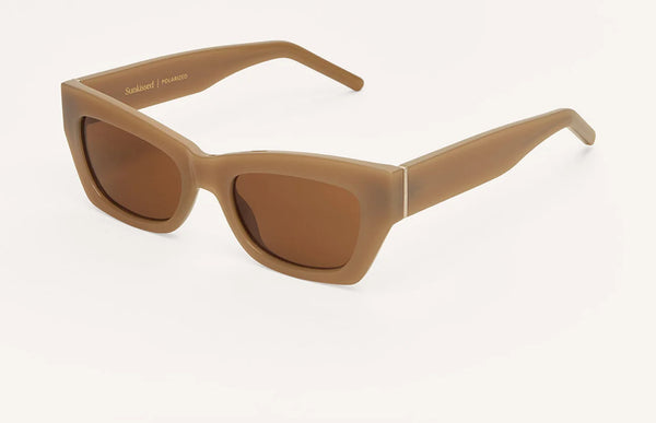 Z Supply Sunkissed Polorized Sunglasses Taupe Brown