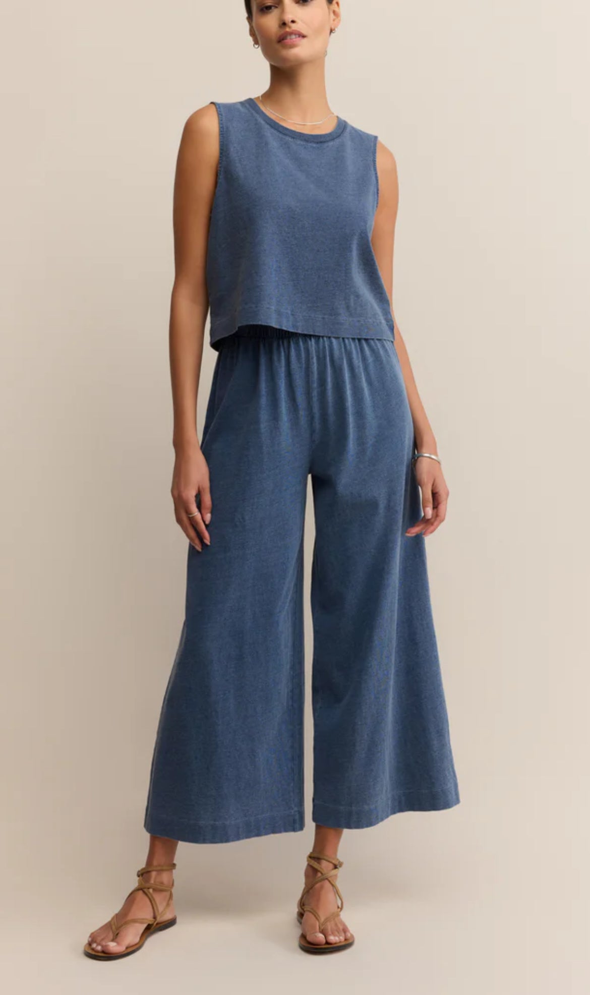 Z Supply Scout Jersey Denim Pant, Vintage Indigo