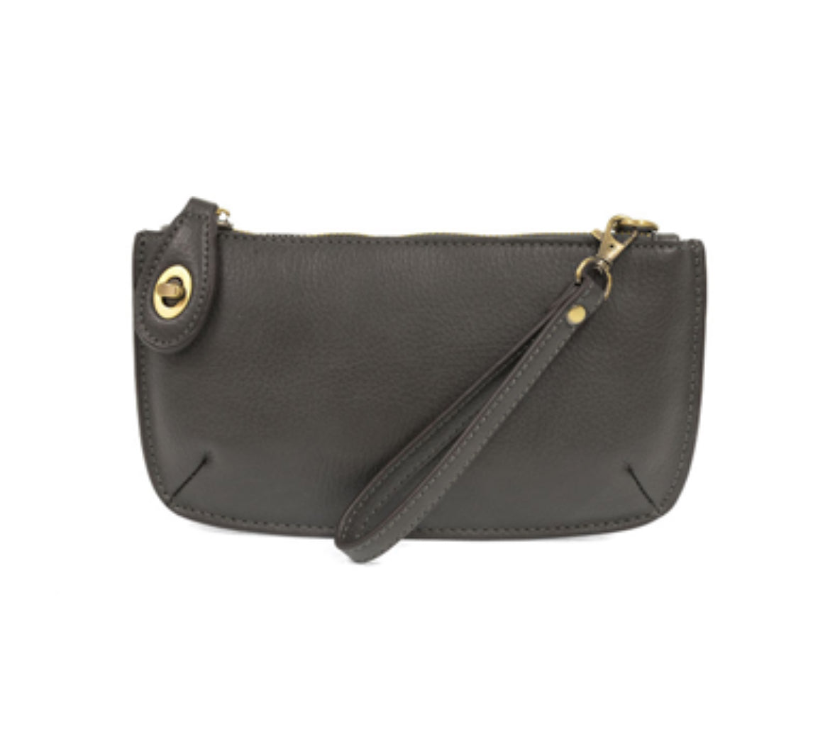 Joy Susan Mini Crossbody Wristlet Clutch, Dark Grey