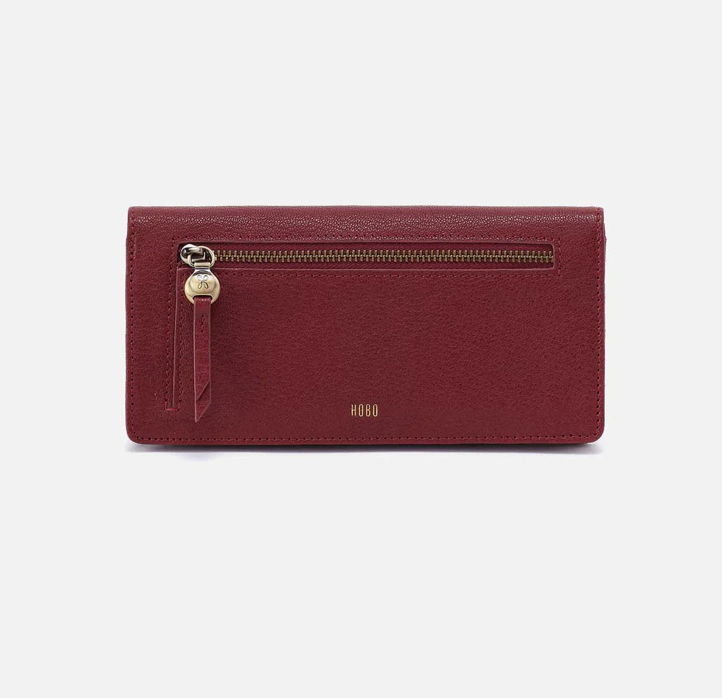 Hutton Large Wallet, Red Dahlia