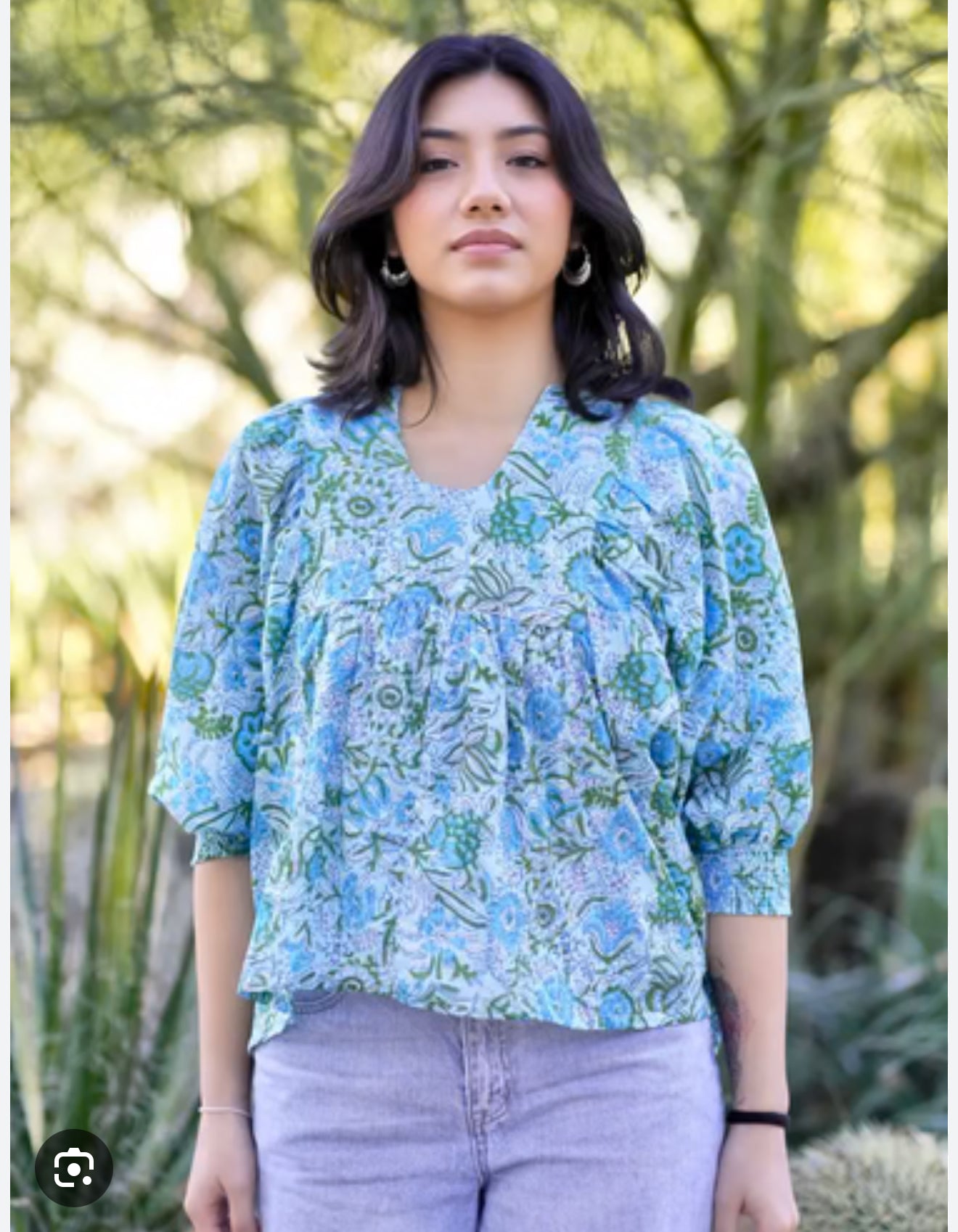 Dolma Boho Anjou Top Turquoise Sage