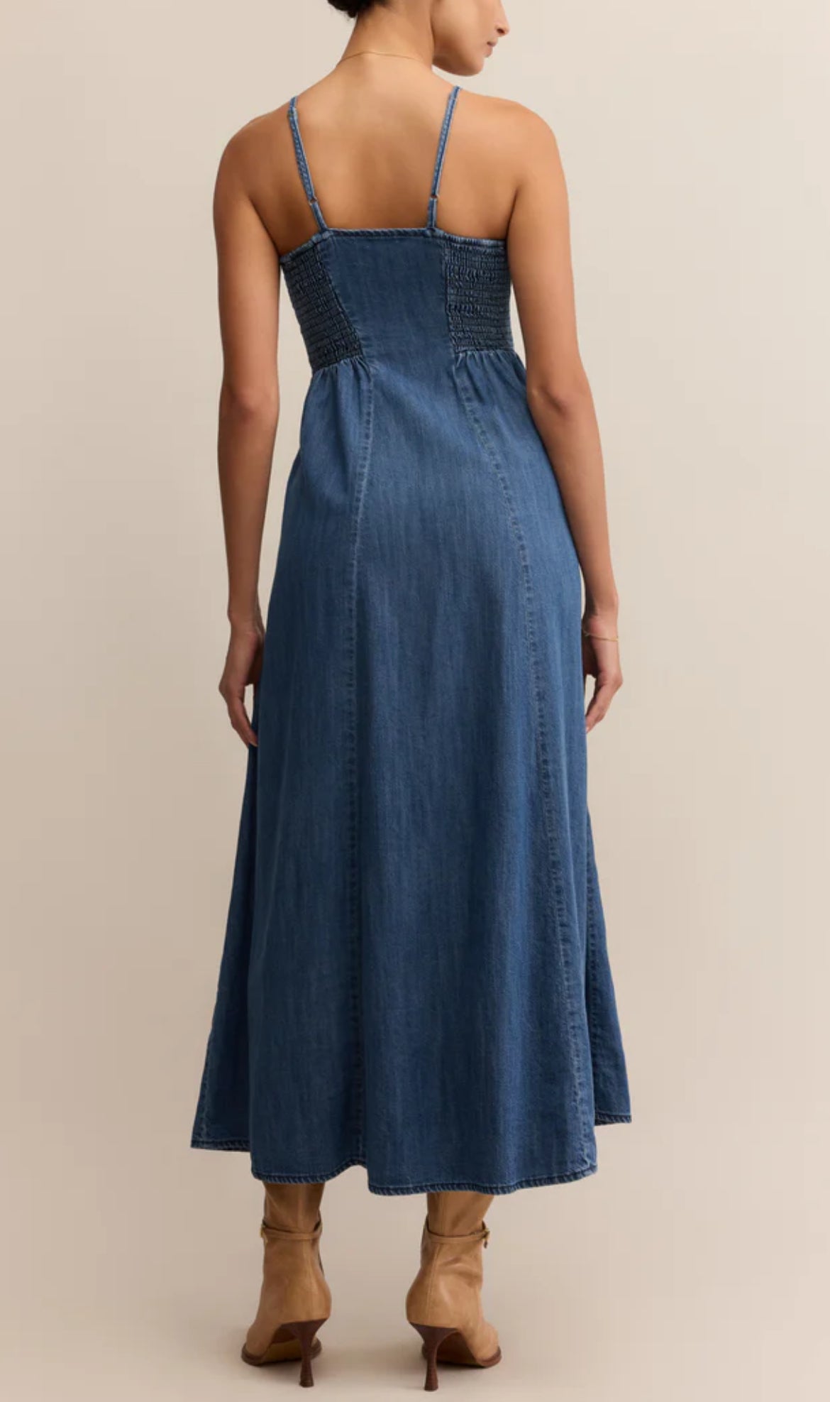 Z Supply Angel Eyes Denim Midi Dress