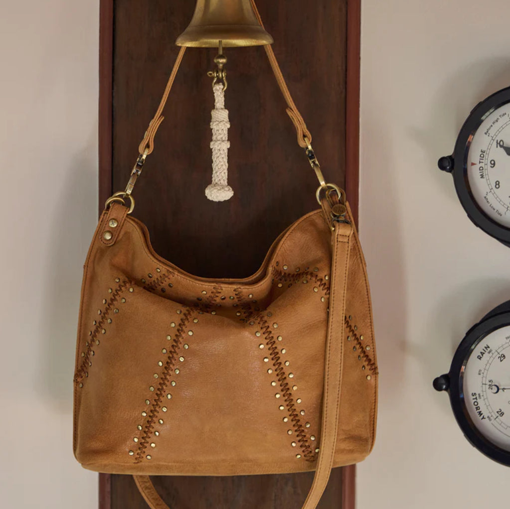 Hobo Pier Shoulder Bag Buffed Leather Whiskey