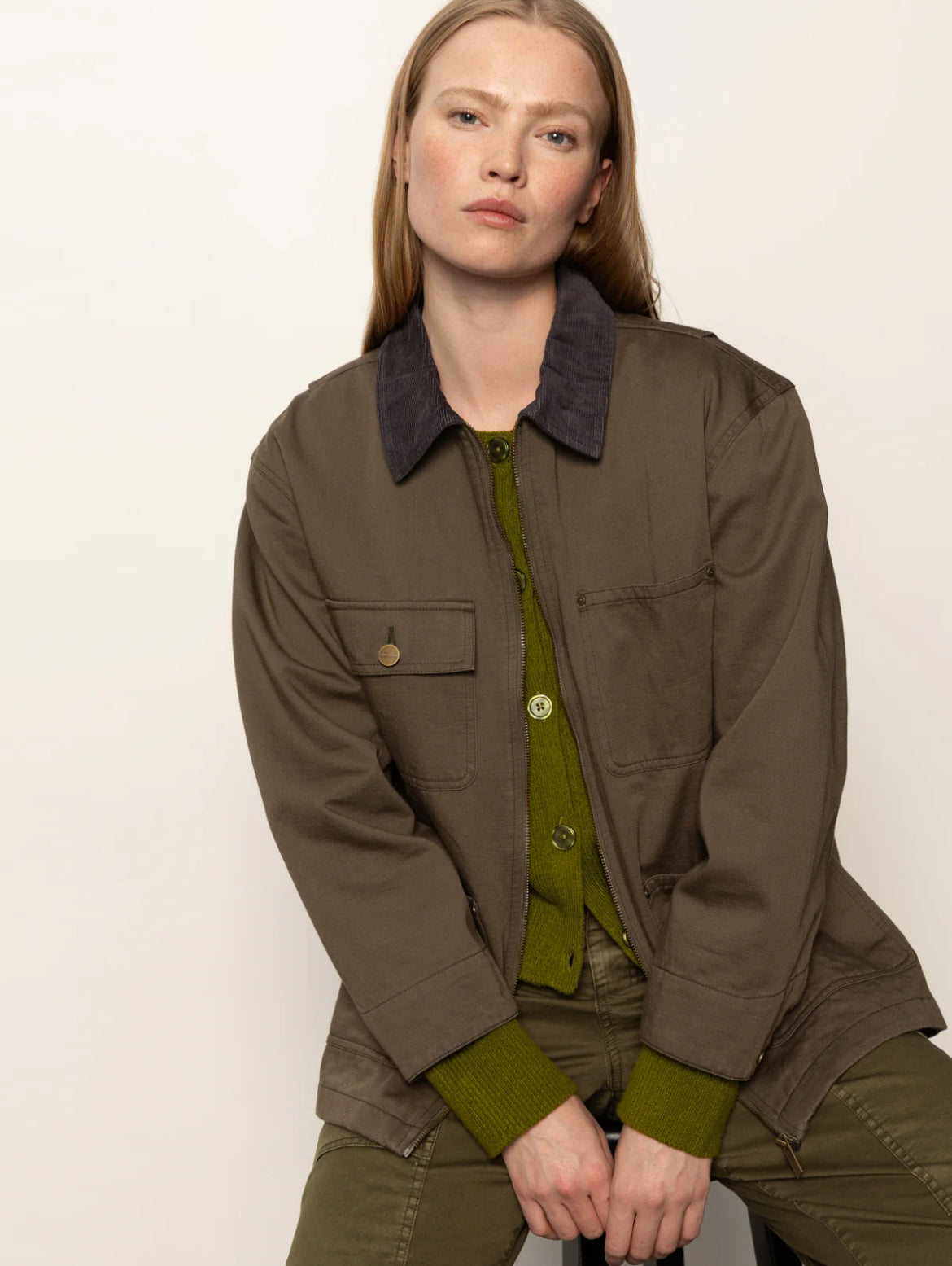 Sanctuary Barn Jacket, Burnt Olive