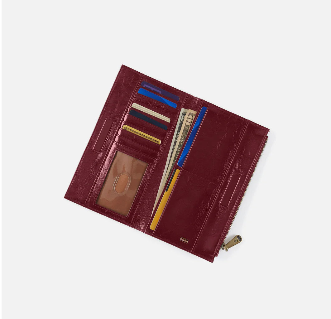 Hobo Jill Large Bifold Wallet, Saddleberry