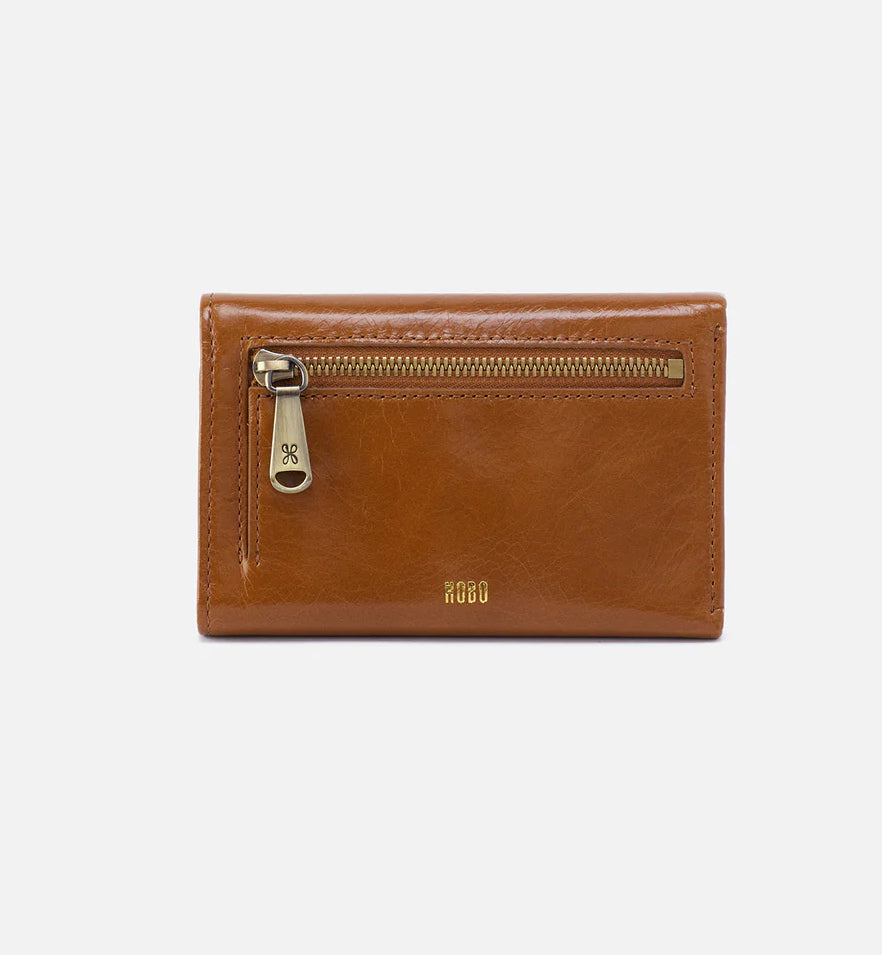 Hobo Jill Trifold Wallet, Truffle