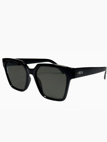 Otra Zamora Sunglasses, Black/Green