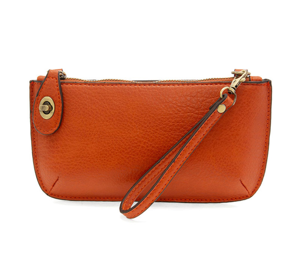 Joy Susan Mini Crossbody Wristlet Clutch, Burnt Orange
