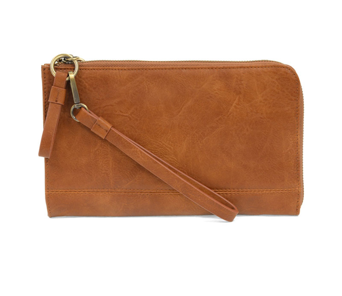 Joy Susan Karina Convertible Wristlet & Wallet, Caramel