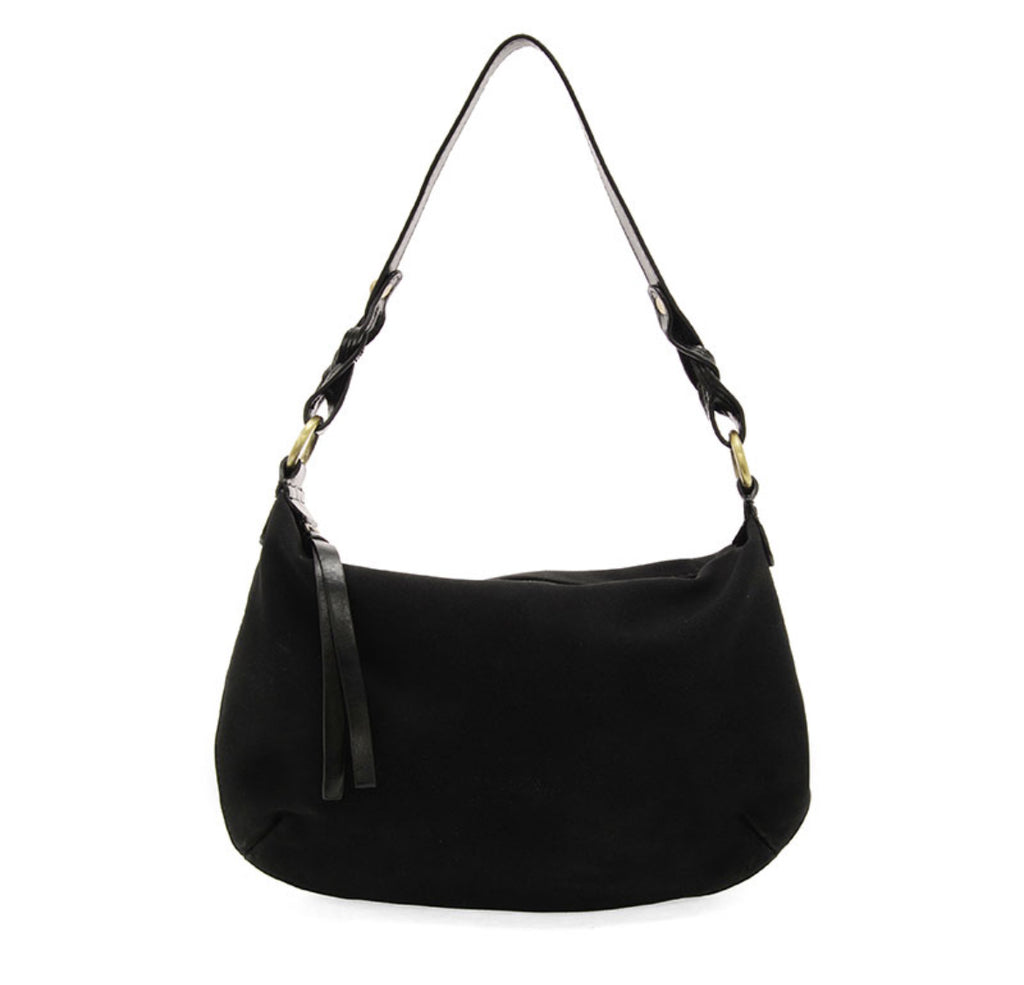 Joy Susan Effie Faux Suede Bag, Black