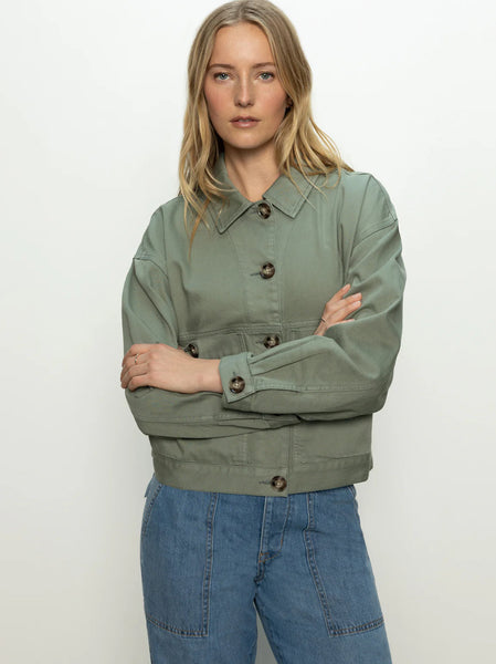 Sanctuary Coastal Denim Shacket, Dark Spruce