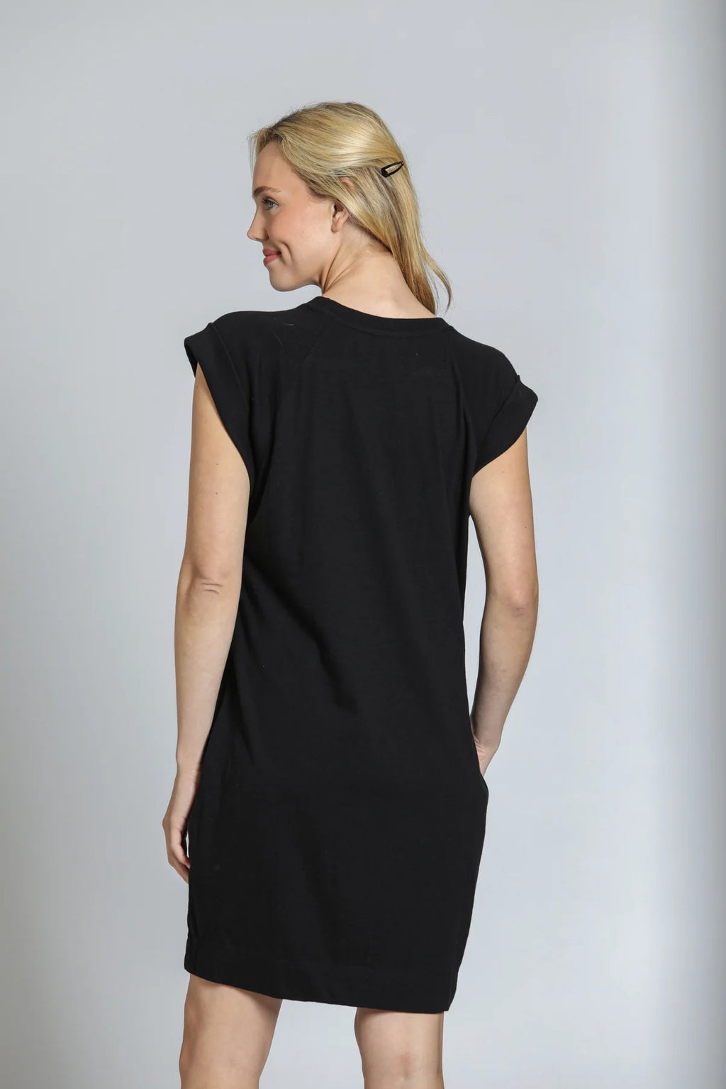 APNY Cap Sleeve Raglan Dress, Black