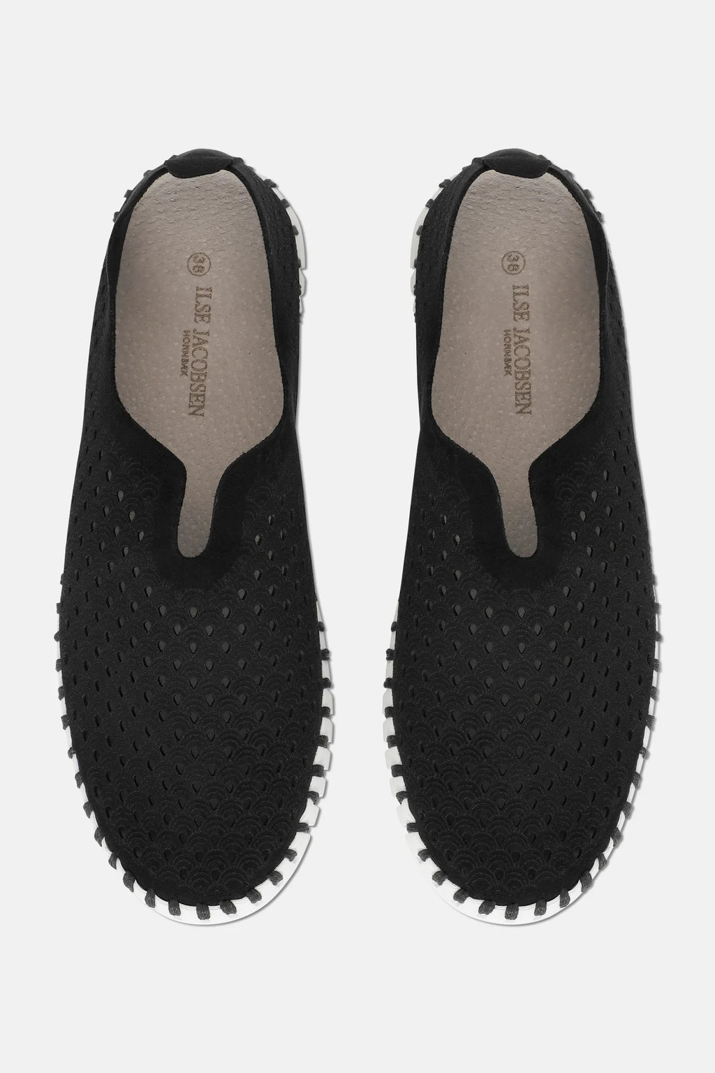 Ilse Jacobsen Slip-on W/White Sole, Black