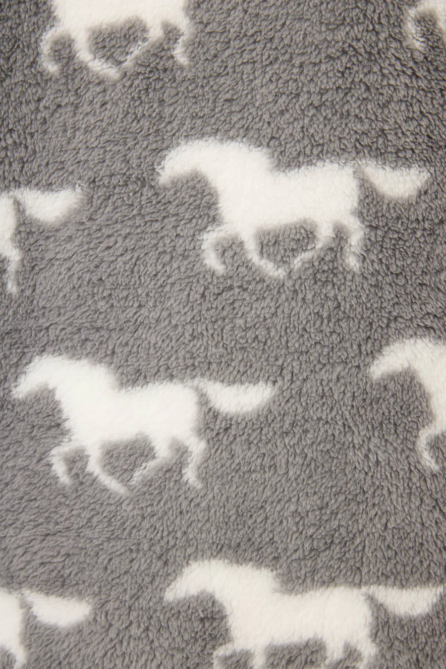 PJ Salvage Let's Get Cozy Horse Print Cozy Plush Jacket