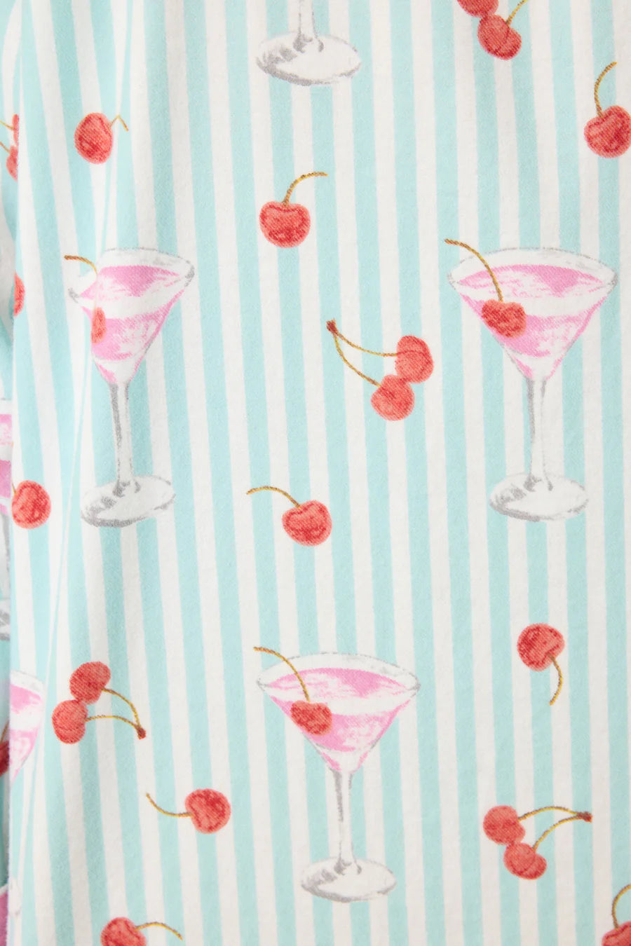 PJ Salvage Ma Cherie Cherry Print Flannel Night Shirt