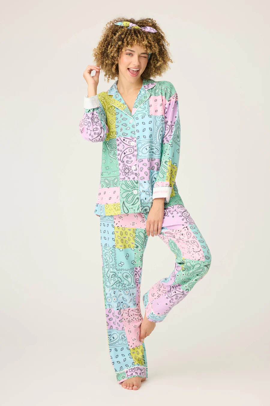 PJ Salvage Howdy Honey Paisley 3-Piece Flannel PJ Set