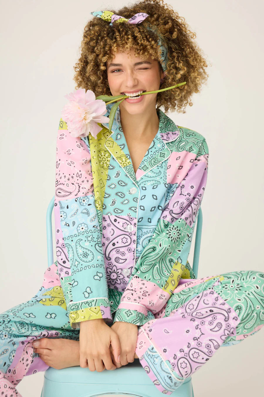 PJ Salvage Howdy Honey Paisley 3-Piece Flannel PJ Set