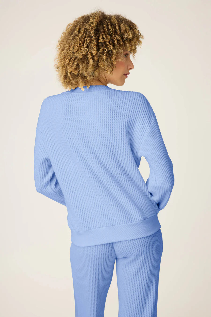 PJ Salvage Morning Waffles Solid Periwinkle Set