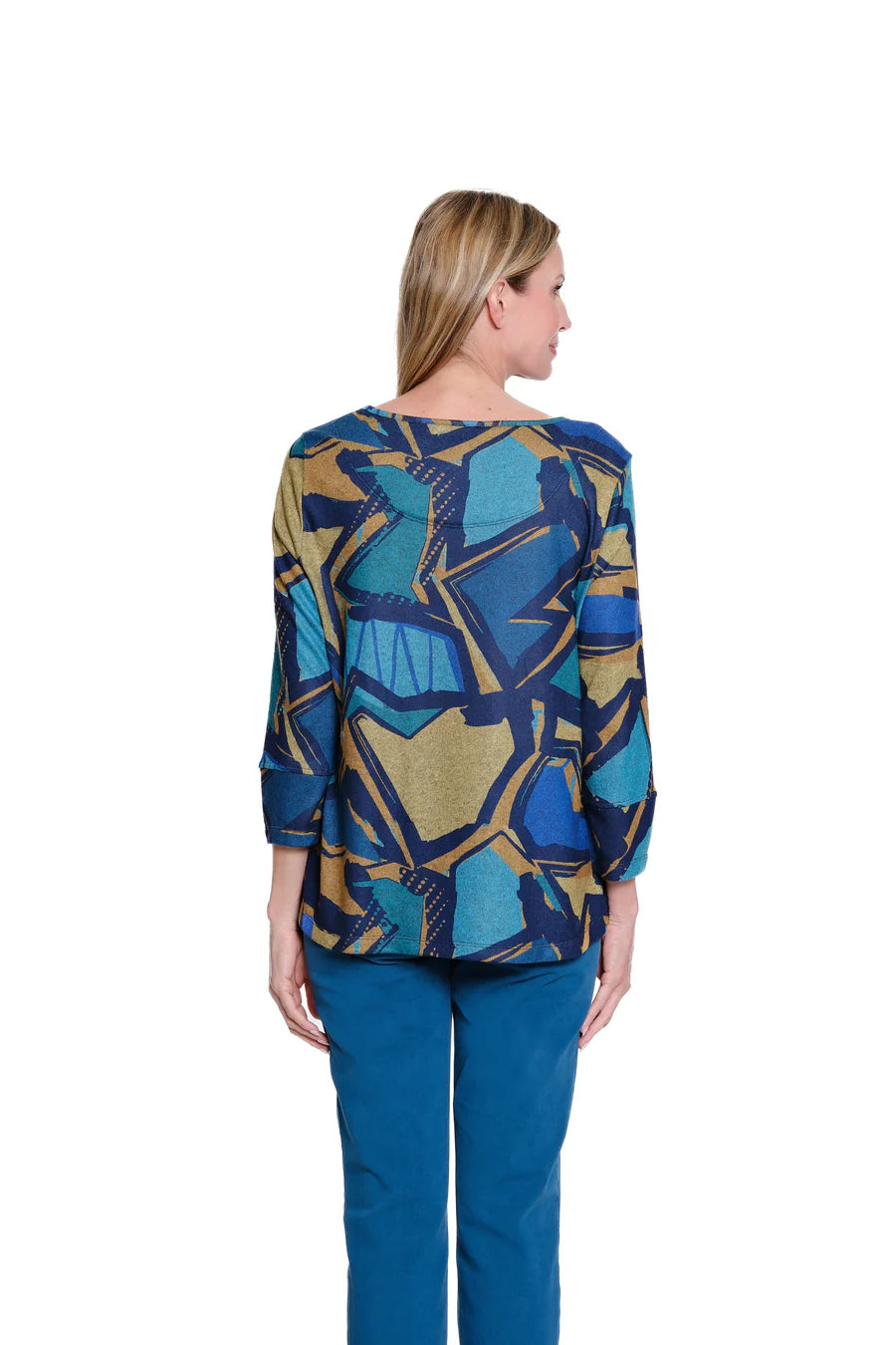 Multiples Zip Pocket Top, Abstract Multi