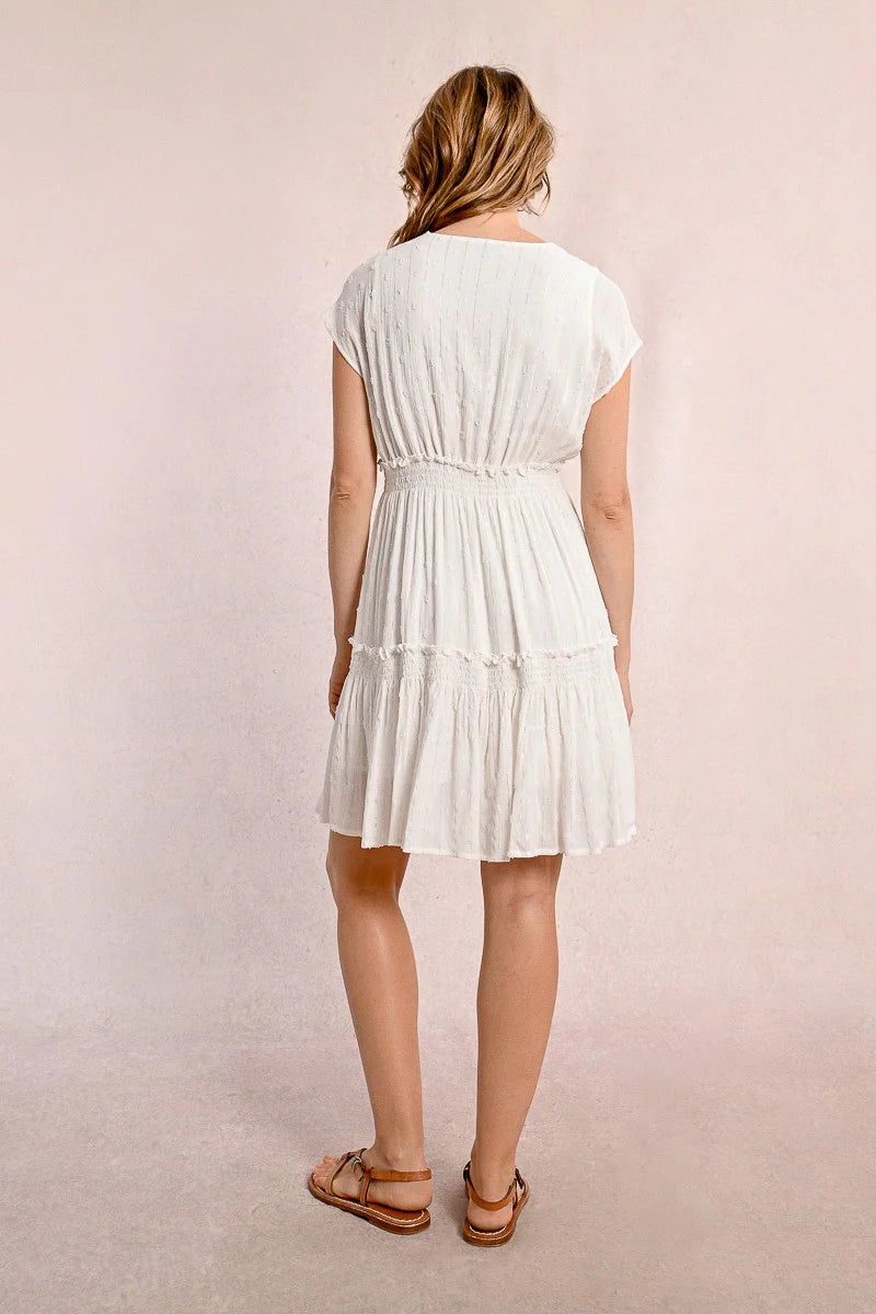 Molly Bracken Striped Dress, Off White