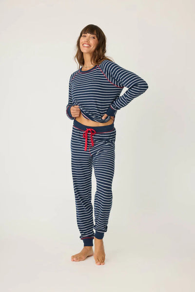 PJ Salvage Snowflake Kisses Jammie Pant, Midnight