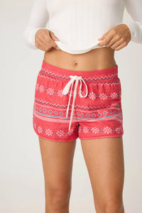 PJ Salvage Snowflake Kisses Short, Red