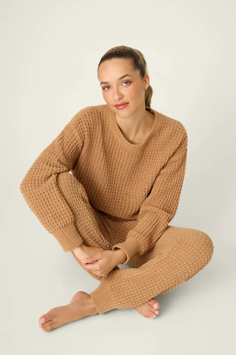 PJ Salvage Chenille Waffle Caramel Lounge Set