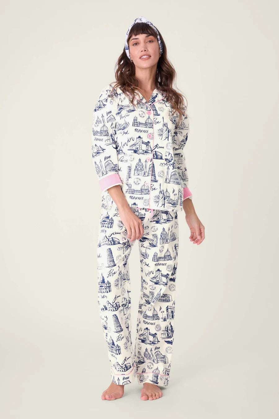 PJ Salvage Bon Voyage 3-Piece Flannel PJ Set