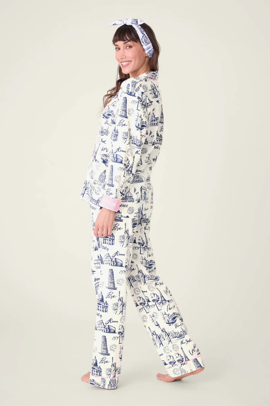 PJ Salvage Bon Voyage 3-Piece Flannel PJ Set