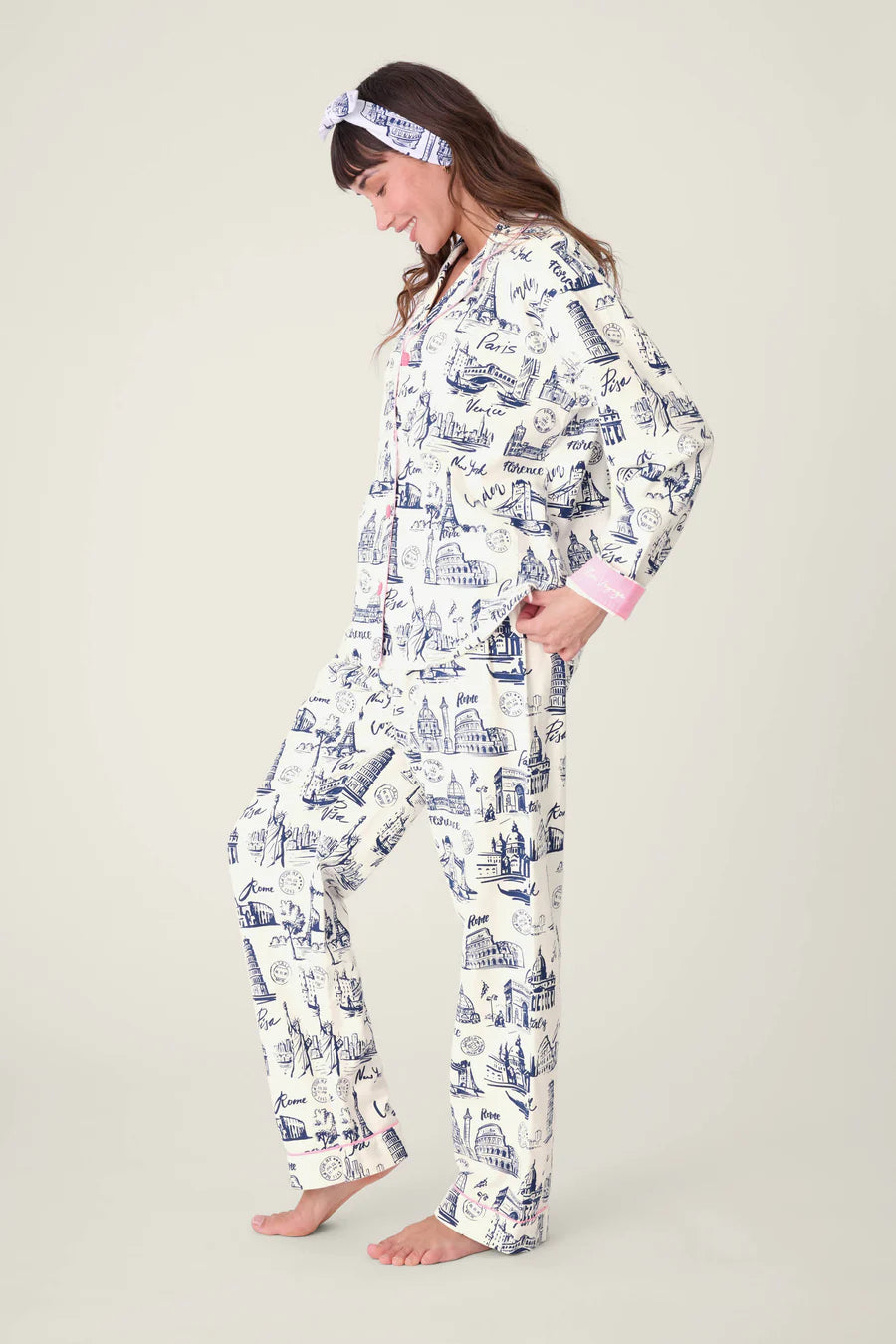 PJ Salvage Bon Voyage 3-Piece Flannel PJ Set